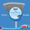 Big Angle Broom, 12" wide head w/ 4 piece threaded handle