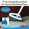 Lola Large Angle Broom with Dustpan, 14.25" Sweeping Width, 48" Steel Handle