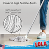 Cotton Deck Wet Mop Replacement Head, Soft Cotton Yarn, Fits Most Standard  US Threaded Handles, 1 Refill