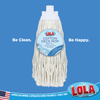 Cotton Deck Wet Mop Replacement Head, Soft Cotton Yarn, Fits Most Standard  US Threaded Handles, 1 Refill