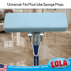 SqueezeMatic Butterfly Sponge Mop, 9" Wide Head and 48" Long Steel Handle, comparable to Quickie Automatic Sponge Mop Type S