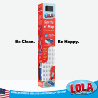 Lola's Microfiber Spritz n' Mop, Spray Style, 17" Wide Head & Includes Large Scuff Remover,
