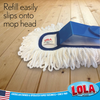 Lola Flexible Dust Mop Refill with 18" Wide Head & Flexible Frame | Reusable - 2 Pack