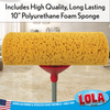 Lola Pro Amazin Sponge & Scrubber Roller Mop, w/ Ergonomic Comfort Rubber Grip -Case of 4