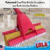 Lola Pro Amazin Sponge & Scrubber Roller Mop, w/ Ergonomic Comfort Rubber Grip -Case of 4