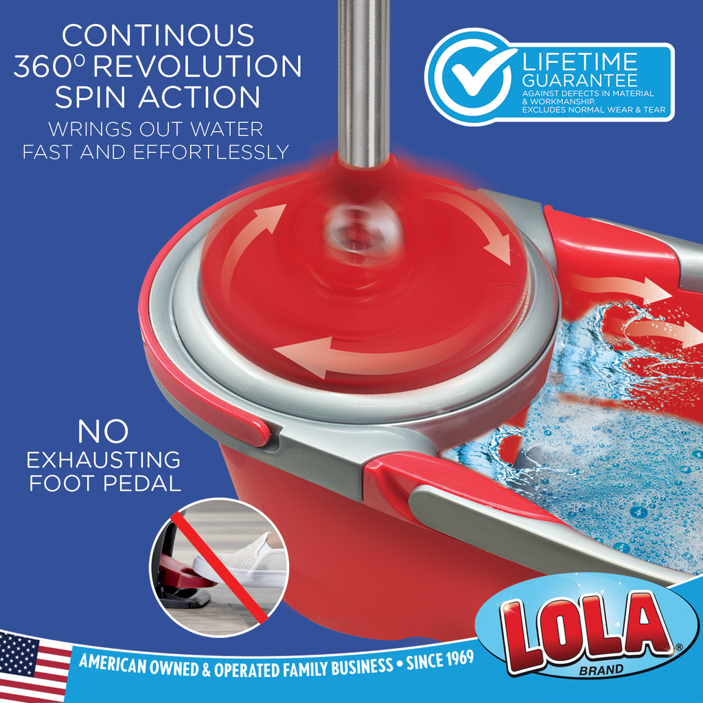 mop bucket with pedal Spin Mop & Bucket System for Easy Cleaning