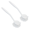 Dish Brush with Scraper, w/ Non-Scratch Bristles -2 Pack