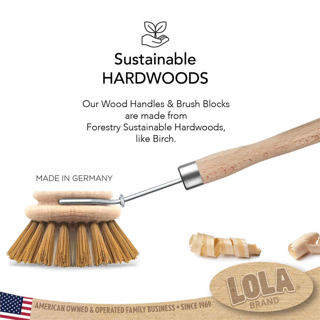 Natural Wood Dish Brush 10 Inch