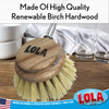 Lola Pot and Pan Brush Replacement Head - Brass Wire & Tampico Bristles - 3 Pack