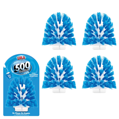 500 Brushes Replacement Toilet Bowl Brush Head - 4 Count