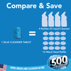 500 Brushes Starter Kit - Toilet Bowl Brush With Built-in Blue Cleanser Cartridge & Replaceable Antimicrobial Brush Head