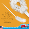 Toilet Bowl Brush, w/ Curved Head - 3 Pack