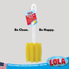 Glass & Jar Brush, w/ star shaped polyurethane foam sponge head - 3 Pack