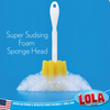 Glass & Jar Brush, w/ star shaped polyurethane foam sponge head