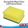 Pot Brite Scouring Sponge, 3.75" x 2.75" x 1.875" - 6 count