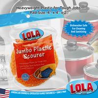 Jumbo Plastic Mesh Scourer, Item# 400, Blue, LOLA BRAND
