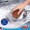Copper Mesh Scourer, size 3.5" x 3.5" x 1.25", for Heavy Duty Jobs (12 Pack)