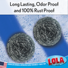 Stainless Steel Scourer - 12 Pack, 3" x 3" x 2" pad, #4322, LOLA