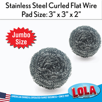 Jumbo Stainless Steel Scourer, Lola Products, Item# 4322