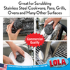 Jumbo High Grade Stainless Steel Scourer - 12 Pack, #4322, Rinse Pad Clean After Use, LOLA