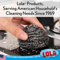 Jumbo Stainless Steel Scourer - 12 Count, LOLA, 4322, curled wire