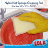 Nylon Net & Sponge Cleaning Pad -YELLOW, 144 Pack