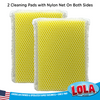 Lola Products Microfiber & Nylon Net Sponges: 2 Dual Sided Nylon Net Sponge Pads, Non-Scratch and 2-Sided Cleaning Sponge Pads, 4 Pack Combo