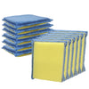 Nylon Net One Side & Microfiber Terry Cloth One Side / 2-Way Cleaning Sponge Pad - 12 pack