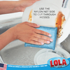 Lola JUMBO Microfiber Terry & Nylon Netting Sponge Gentle Scrubber Pad - 1 Pack