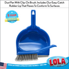 Dust Pan & Brush Set - Clip On - 6 count