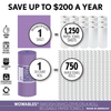 Wowables, Swedish Dish Cloths on a Roll, Reusable & Biodegradable Paper Towels, 30 Count Roll, 2 PACK