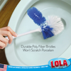 Lola Pro Euro Bowl Brush - with Under the Rim Angled Scrub Attachment -4 Pack