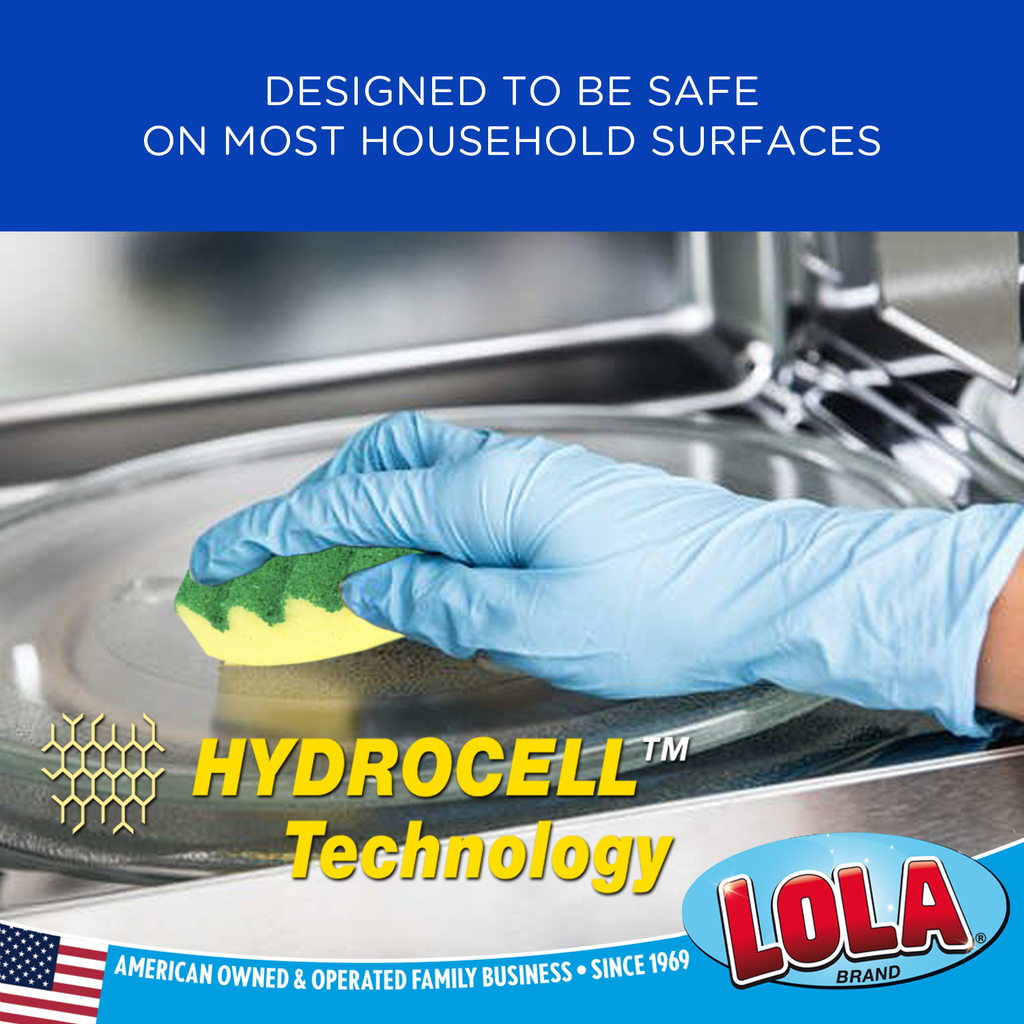 LOLA Soap Dispensing Dish Wand W/ Super Absorbent Sponge Head, Reusable - 1  Pack