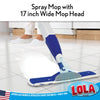 Microfiber Spritz n' Mop, Spray Style, 17" Wide Head & Includes Large Scuff Remover