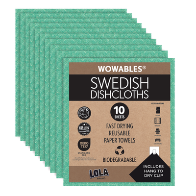 Swedish Dishcloths Biodegradable Reusable Paper Towels Absorbent Kitchen by LOLA
