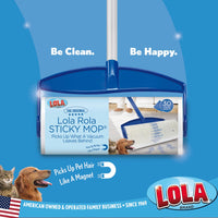 Lola Rola Sticky Mop™, with 4 piece handle, AS SEEN ON TV