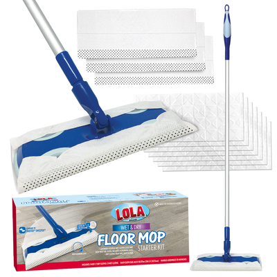 Wet & Dry Floor Mop Starter Kit | Swiffer Sweeper Comparable