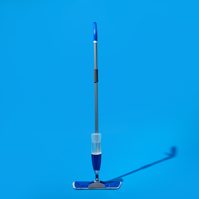 Microfiber Spritz n' Mop, Spray Style, 17" Wide Head & Includes Large Scuff Remover