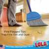 Angle Broom w/ Fine Flagged Tips Trap Fine Dirt and Dust, Item 105, LOLA