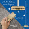 Deck Scrub Brush with 48" Broom Handle & 9" x 3.5" Tampico Bistles Scrubber w/4-Ppiece Threaded handle -Case of 9 - Lola Products