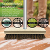 Deck Scrub Brush 9" Scrubber - Wet or Dry Removes Dirt, Leaves, Snow -by LOLA