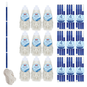 Cotton Deck Mop, White, w/ 4-Ply High Quality Yarn (case of 9)