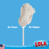 Cotton Deck Mop, White, w/ 4-Ply High Quality Yarn