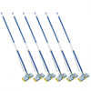 SqueezeMatic Butterfly Sponge Mop, 9" Wide Head and 48" Long Steel Handle, comparable to Quickie Automatic Sponge Mop Type S
