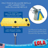 Lola Products Cellulose SqueezeMatic Butterfly Sponge Mop Refill, 2 Pack, 9", Comparable w/Quickie Type S Sponge Mop Refill