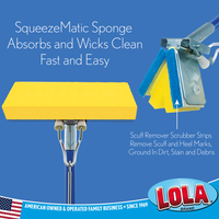 SqueezeMatic™ Butterfly Sponge Mop Refill, Compatible with Quickie TYPE S Sponge Mop, 9" Head, 1 Pack