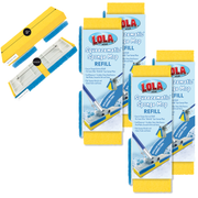 SqueezeMatic Butterfly Sponge Mop Refill, 9" Head, 4 CT