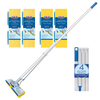 Squeezematic Butterfly Automatic Sponge Mop, 9" Heads w/ Scuff Remover, Includes 4 Mop Heads - 2 Foam w/ Cellulose Layer and 2 Foam #2039S