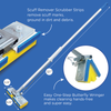 Squeezematic Butterfly Automatic Sponge Mop, 9" Heads w/ Scuff Remover, Includes 4 Mop Heads - 2 Foam w/ Cellulose Layer and 2 Foam #2039S