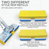 Squeezematic Butterfly Automatic Sponge Mop, 9" Heads w/ Scuff Remover, Includes 4 Mop Heads - 2 Foam w/ Cellulose Layer and 2 Foam #2039S